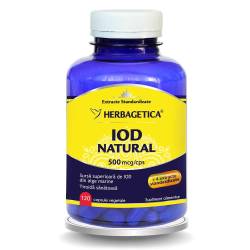 Iod Natural, 500mcg, 120cps vegetale, HERBAGETICA
