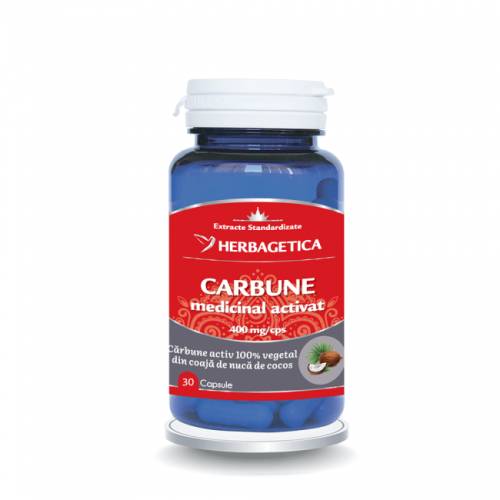 CARBUNE MEDICINAL ACTIVAT, 30 capsule, Herbagetica