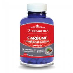 CARBUNE MEDICINAL ACTIVAT, 120 capsule, Herbagetica