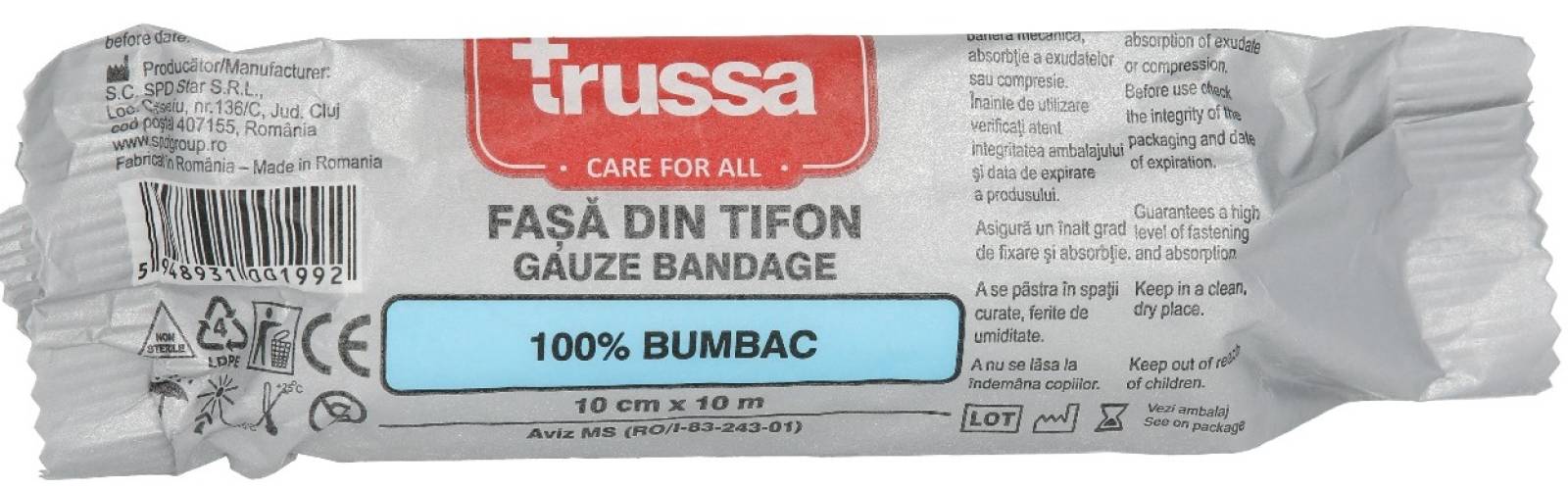 Trussa Fasa tifon 10cm x 10m, 1 bucata