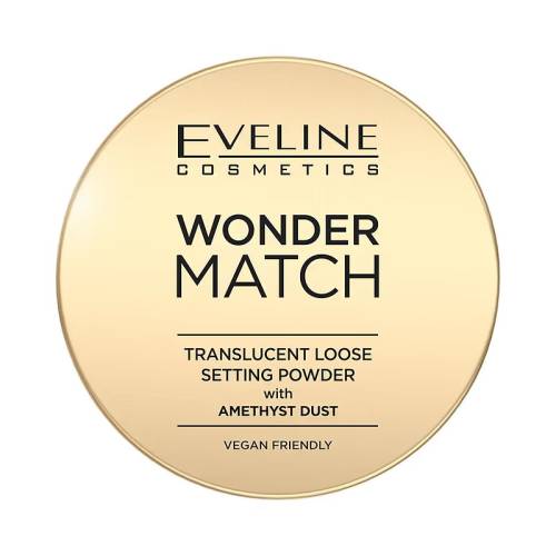 Pudra pulbere translucida cu praf de ametist Wonder Match, 6g, Eveline Cosmetics