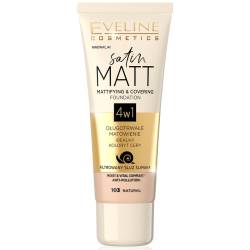 Fond de ten Satin Matt Mattifying & Covering 103 Natural, 30ml, Eveline Cosmetics