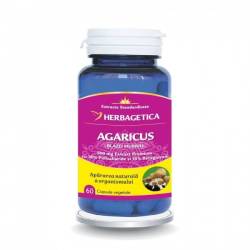 AGARICUS, extract din ciuperca lui Dumnezeu, 60 capsule, Herbagetica