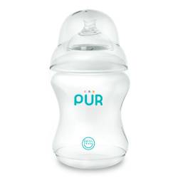 Biberon Comfort cu gura larga, 250ml, PUR