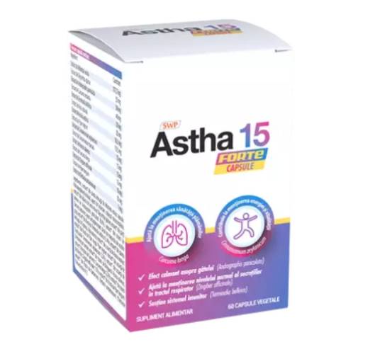 ASTHA 15 FORTE, 60 capsule vegetale, SUNWAVE PHARMA