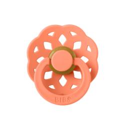 Suzeta din latex cu tentina rotunda pentru +6 luni Boheme Papaya, 1 bucata, Bibs
