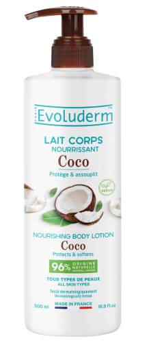 Lapte de corp hranitor Coco, 500ml, Evoluderm