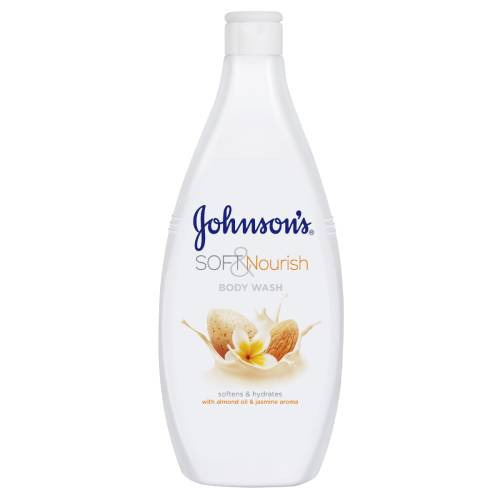 Gel de dus cu ulei de migdale si aroma de iasomie Soft & Nourish, 750ml, Johnson&Johson