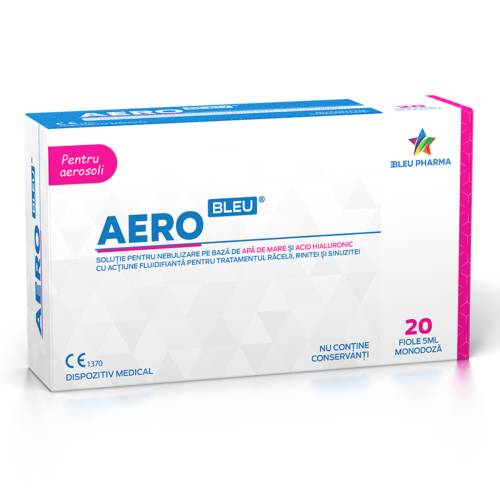 Solutie pentru nebulizare Aero Bleu, 20 fiole*5 ml, Bleu Pharma