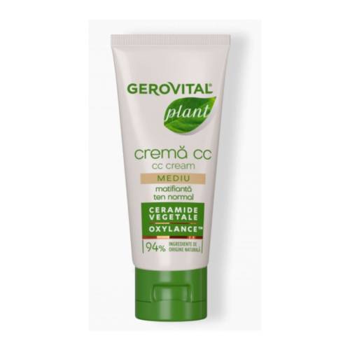 Crema CC nuanta mediu Plant, 30 ml, Gerovital