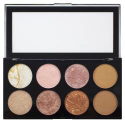 Paleta de farduri de obraz Ultra Blush Palette Golden Sugar, 12.8g, Makeup Revolution