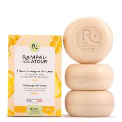 Cutie 3 sapunuri naturale miere, 375g, RAMPAL LATOUR