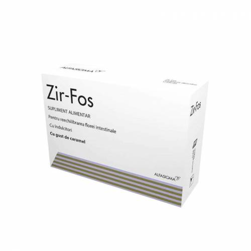 Zirfos cu gust de caramel, 12 plicuri, Alfasigma
