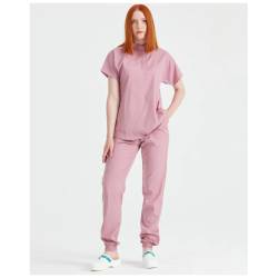 Costum medical roz pudra unisex, Model Activity - S