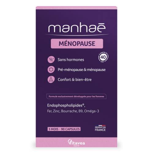 MANHAE MENOPAUSE - echilibreaza simptomele peri-menopauzei, 90 capsule moi, VITAVEA