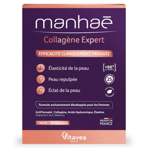 MANHAE COLLAGENE EXPERT - complex de colagen pentru par si unghii, 30 capsule vegetale, VITAVEA
