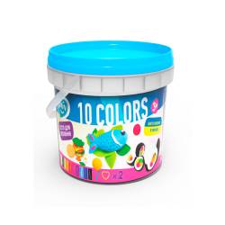Set plastilina si accesorii pentru modelaj 10 culori pentru baieti Lovin, 1 bucata, Oktoclay