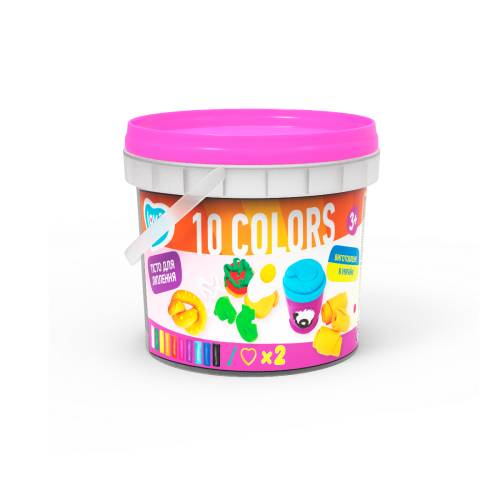 Set plastilina si accesorii pentru modelaj 10 culori pentru fete Lovin, 1 bucata, Oktoclay