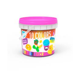 Set plastilina si accesorii pentru modelaj 10 culori pentru fete Lovin, 1 bucata, Oktoclay