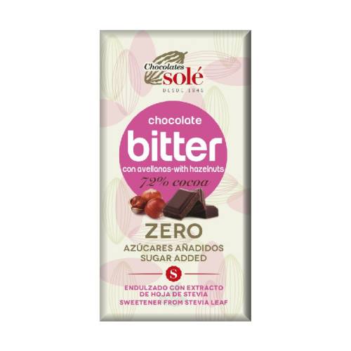 Ciocolata neagra cu alune de padure si stevie, 100 g, Chocolates Sole