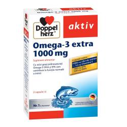 DOPPELHERZ Omega3 Extra 1000mg+v.E 60cps