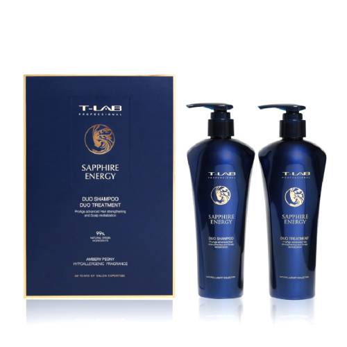 Set Sapphire Energy Duo Sampon si Masca, 600 ml, T-LAB