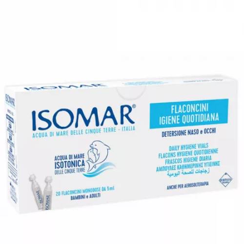 Picaturi pentru nas si ochi cu apa de mare izotonica, 20 monodoze x 5ml, Isomar