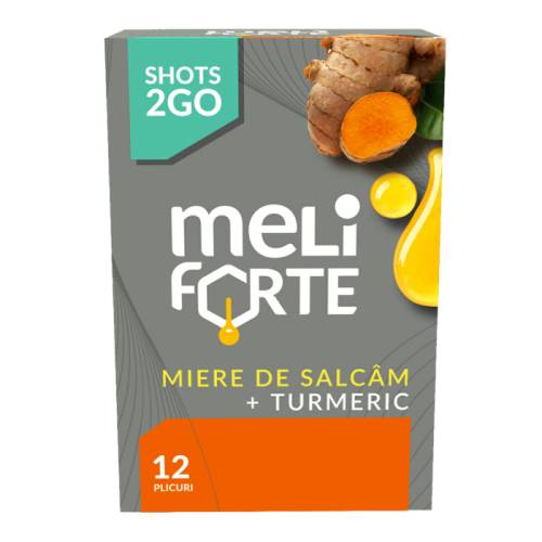Miere de salcam cu turmeric, 12 plicuri, Meliforte