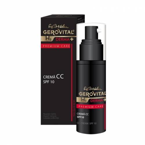 Crema CC SPF 10 H3 Derma+ Premium Care, 30 ml, Gerovital