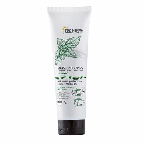 Crema pentru masaj calmant si reconfortant cu menta, 125 g, Techir