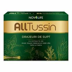 AllTussin cu Aroma de Zmeura - 24 Drajeuri de Supt, Novolife