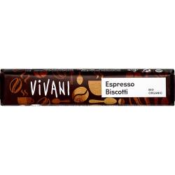 Baton de ciocolata espresso biscotti, eco-bio, 40 g, Vivani