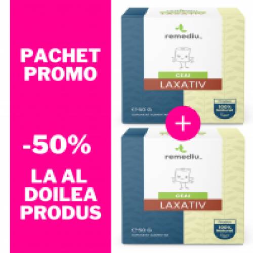 Pachet 2 ceaiuri laxative -50% la al doilea produs 100gr REMEDIU