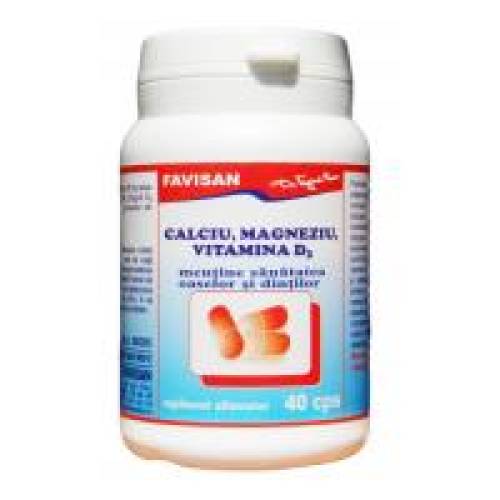 Calciu, magneziu, vitamina d3 b049 40cps FAVISAN