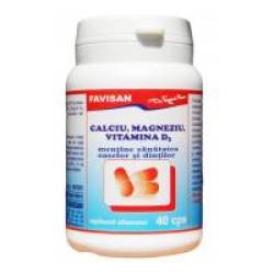 Calciu, magneziu, vitamina d3 b049 40cps FAVISAN