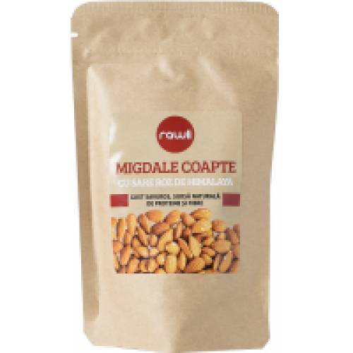 Migdale coapte cu sare roz de himalaya  125gr RAWLI