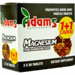 Magneziu 375mg 1+1 gratis 30cpr ADAMS SUPPLEMENTS