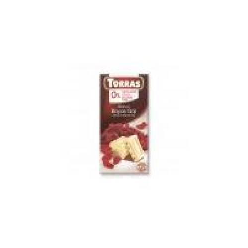 Ciocolata alba cu fructe goji  75gr TORRAS