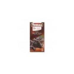 Ciocolata neagra cu bucati cacao  75gr TORRAS