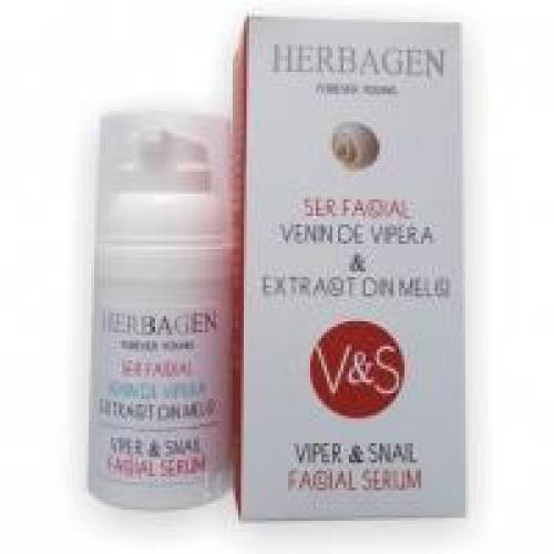 Ser facial cu venin de vipera si melc  30ml HERBAGEN