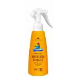 Emulsie pentru accelerarea bronzarii spf 10 cu unt de cacao,ulei de morcov si vitamina e 200ml COSMETIC PLANT