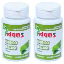 Ginkgo biloba 60cps PROMO 1+1 GRATIS 1buc ADAMS SUPPLEMENTS