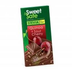 Ciocolata lapte quinoa&visine stevie 90gr sweet&safe 90gr SLY NUTRITIA