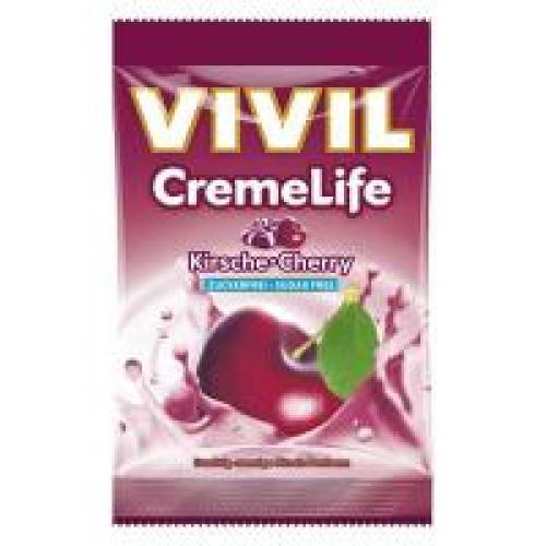 Bomboane creme life cu cirese, fara zahar 90gr VIVIL