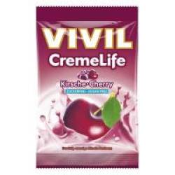 Bomboane creme life cu cirese, fara zahar 90gr VIVIL