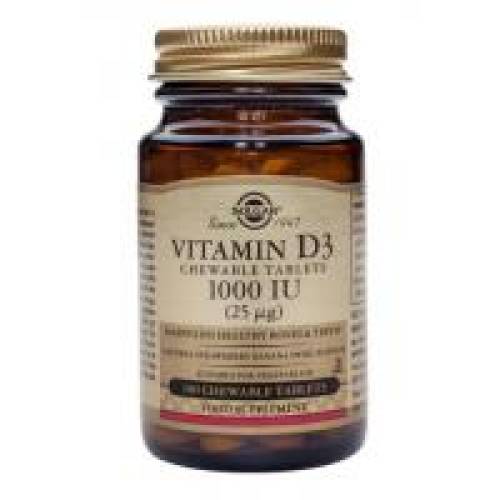 Vitamina d3 1000 iu (chewable tablets) 100tbl SOLGAR