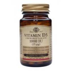 Vitamina d3 1000 iu (chewable tablets) 100tbl SOLGAR