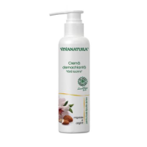 Crema demachianta cu migdale si argint 145ml VIVA NATURA