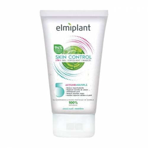 Elmiplant Skin Control 3 In 1 Gel, Exfoliant Masca, 150 ml