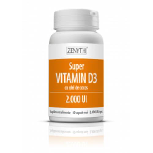 Vitamina d3 cu ulei de cocos 60cps ZENYTH
